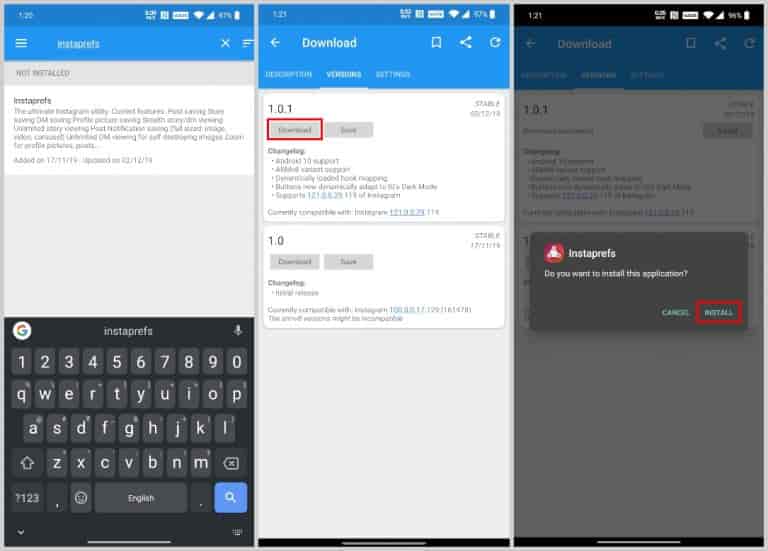 Install-Instaprefs-Xposed-Module